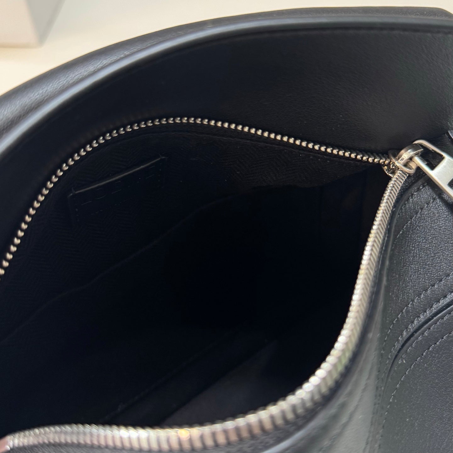 Loew Puzzle Biker Shoulder Bag 24cm Black Cowhide mysite