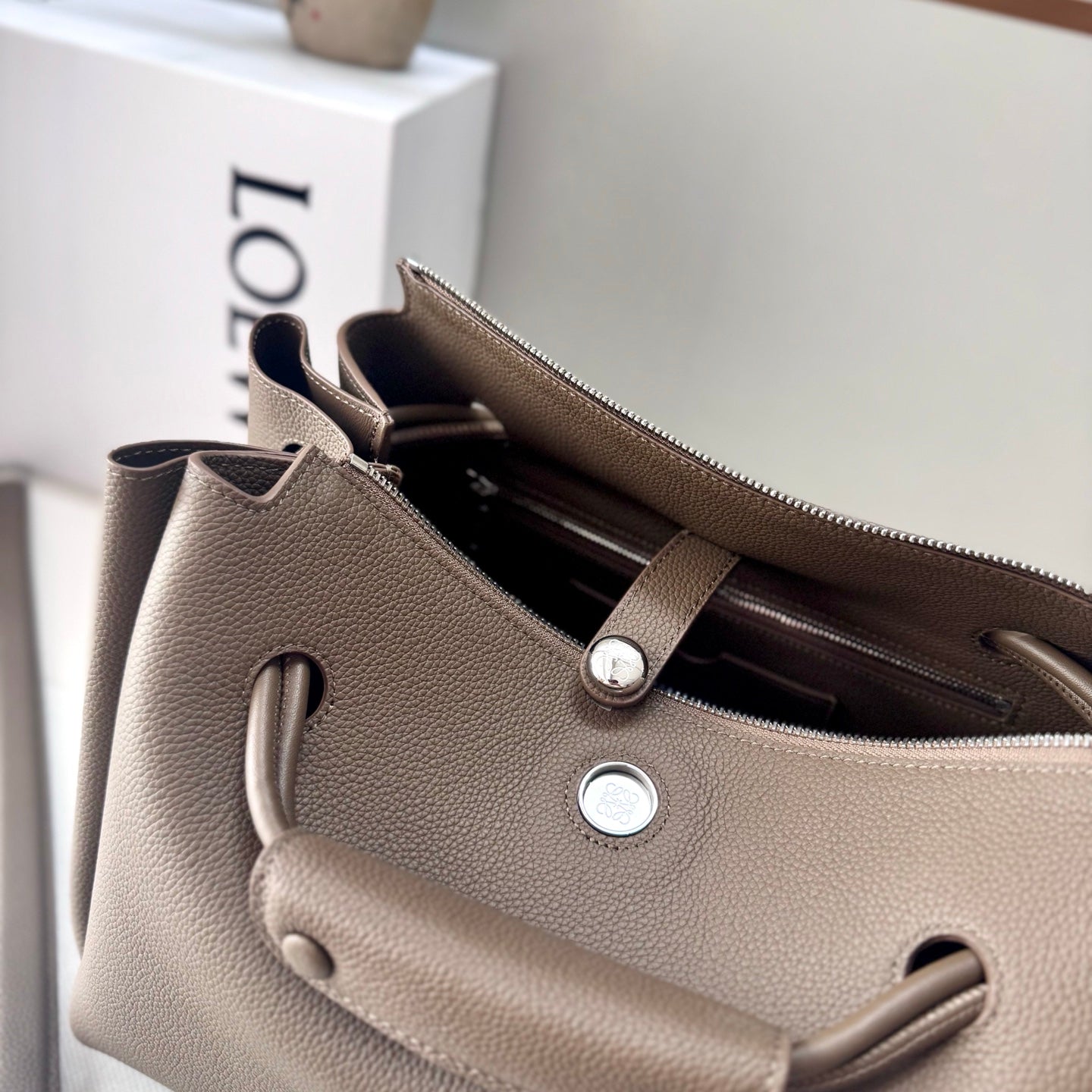 Loewe Madrid Bag 33cm Taupe Cowhide mysite