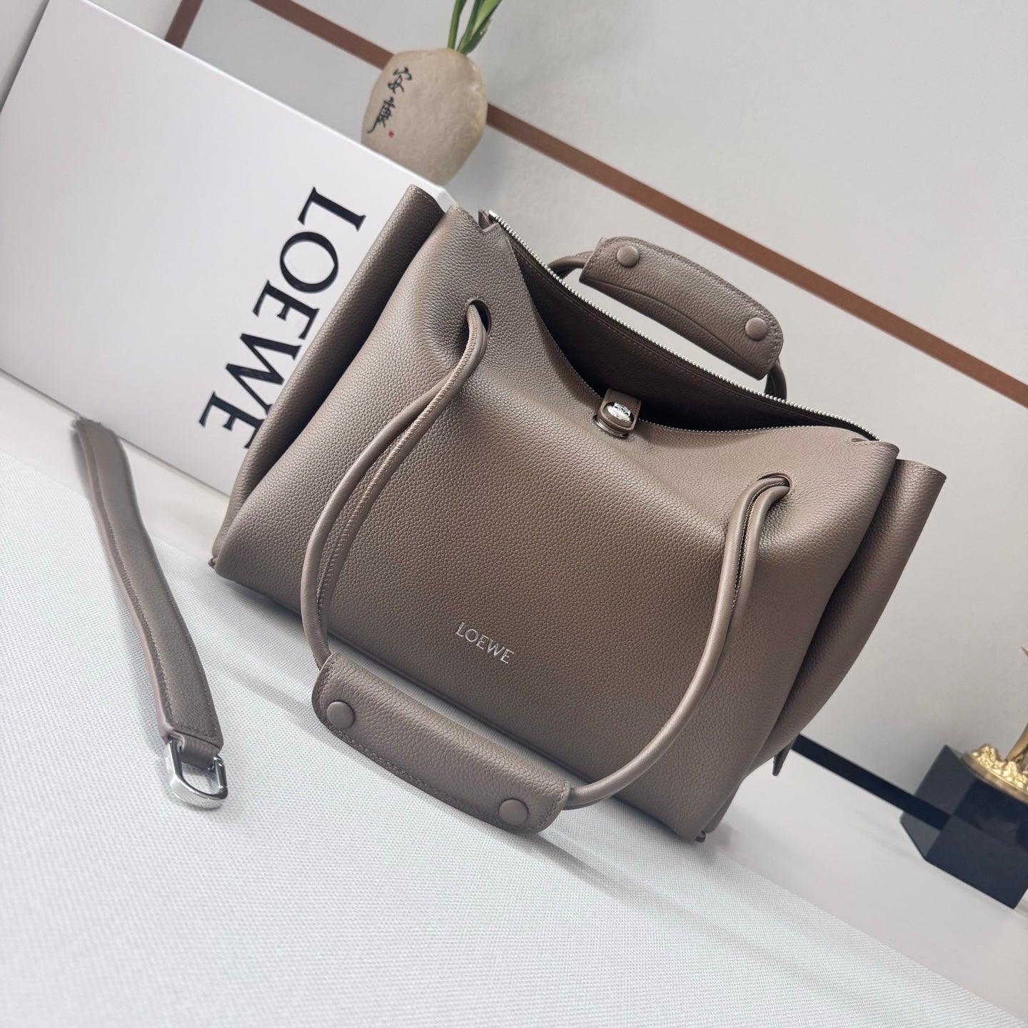 Loewe Madrid Bag 33cm Taupe Cowhide mysite