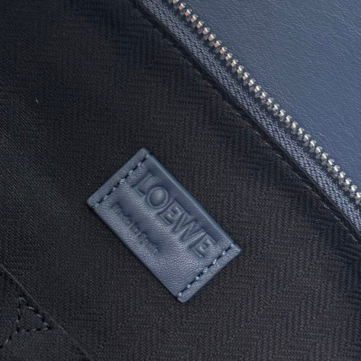 Loew Puzzle Edge Large Bag 33cm Indigo Dye Calfskin mysite