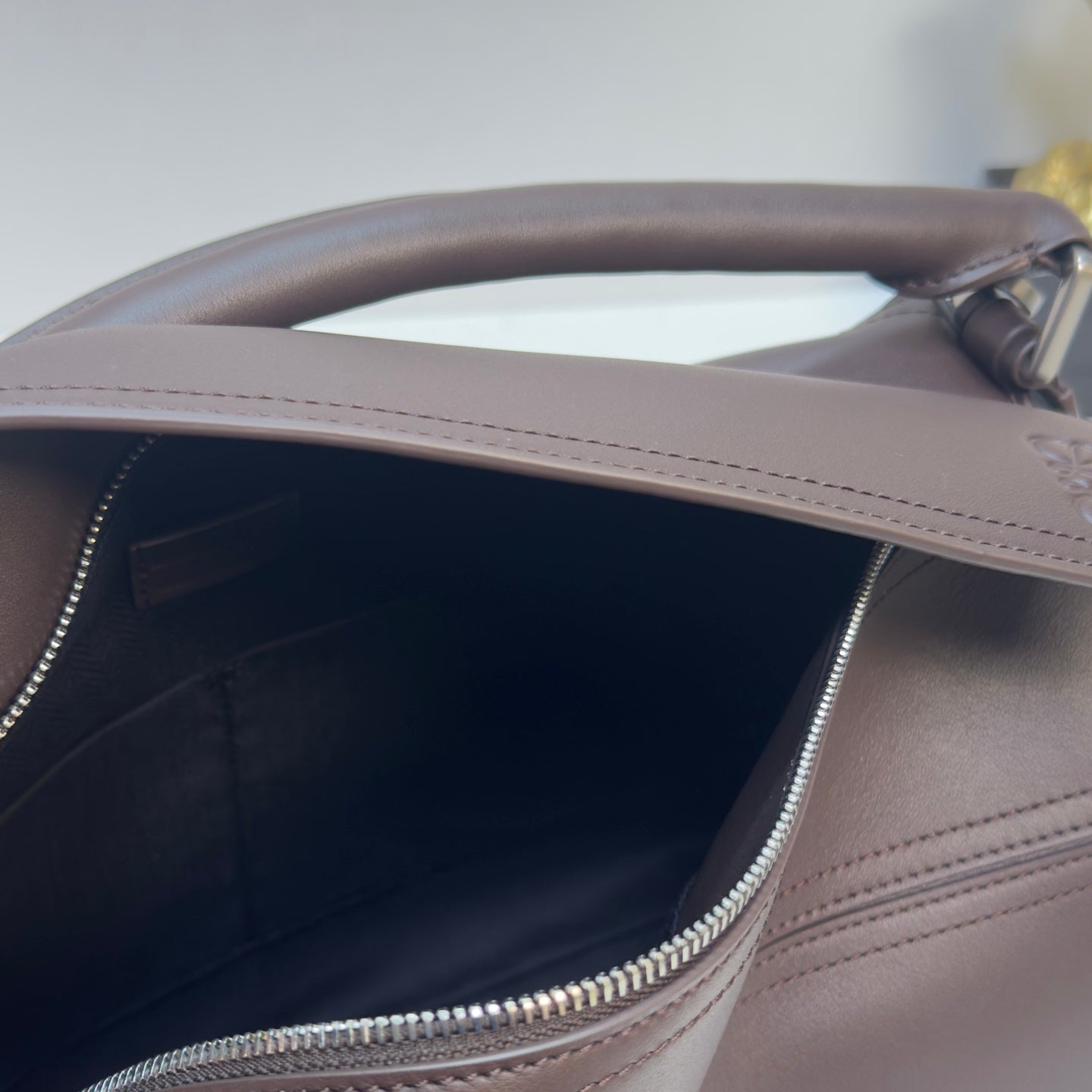 Loewe Puzzle Biker Bag 33 Dark Brown Cowhide mysite