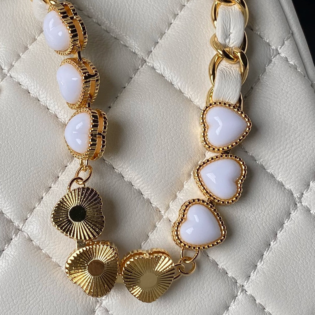 24p cc hobo bag 20cm white lambskin gold hardware mysite