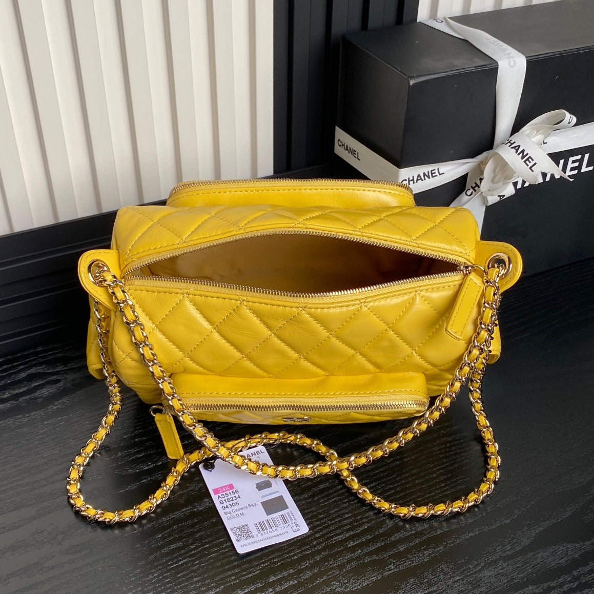 24K Camera Bag Yellow Calfskin Gold Hardware mysite