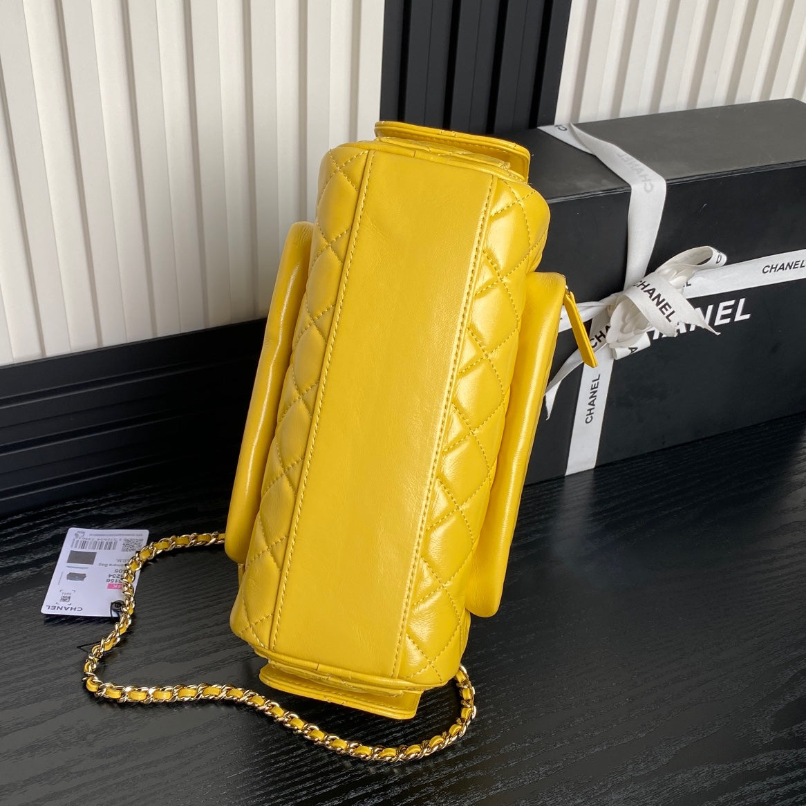 24K Camera Bag Yellow Calfskin Gold Hardware mysite