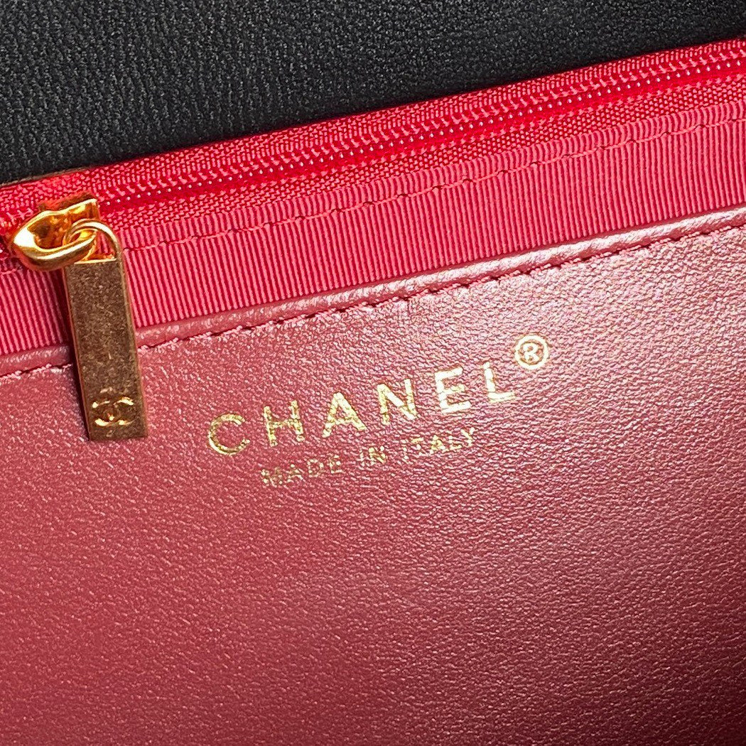 24K Shopping Bag 28cm Black Calfskin Gold Hardware mysite