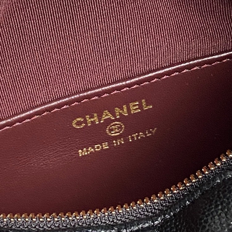 CC 25C Hobo Bag 21.5cm Top Handle Black Grained Calfskin mysite