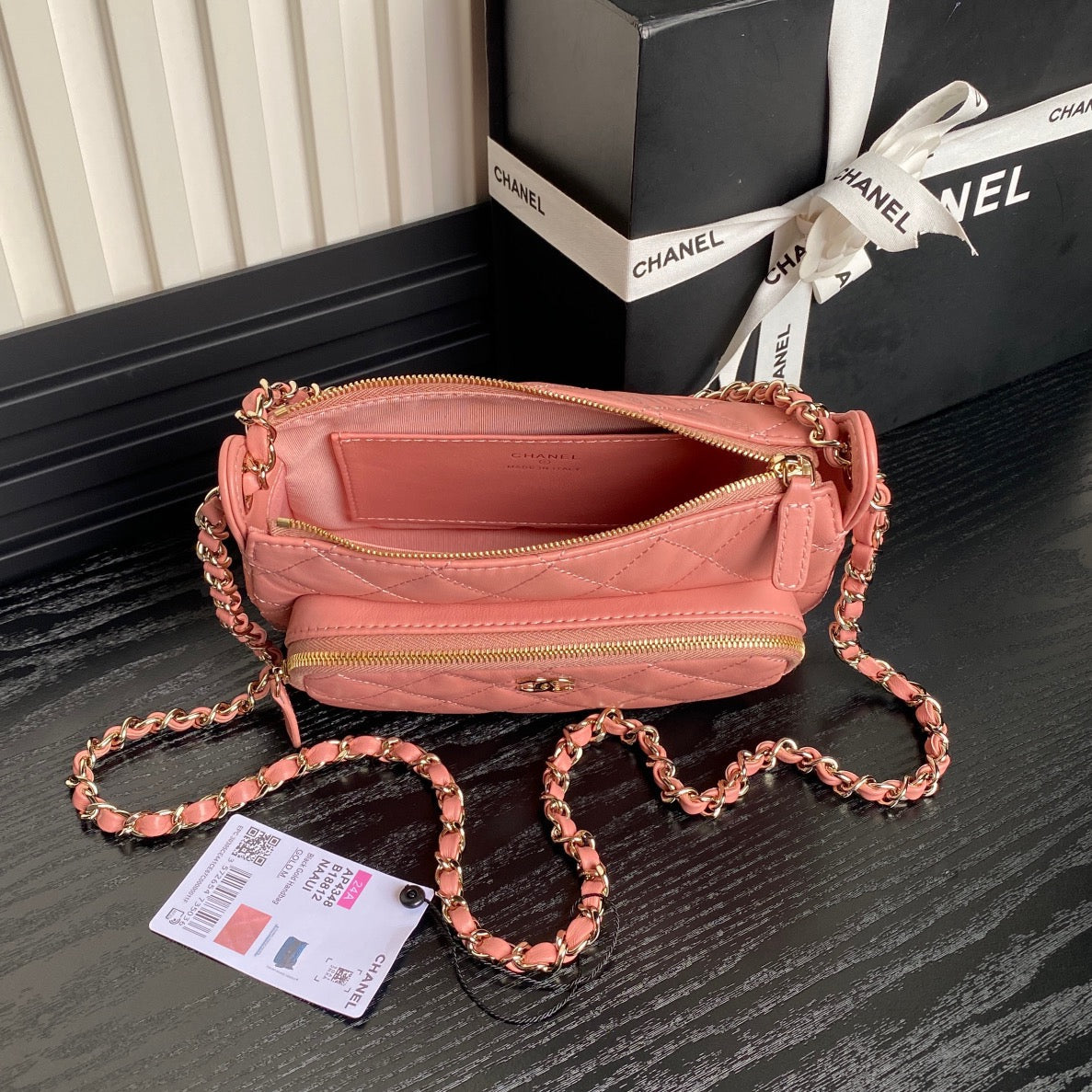 CC 25C Clutch With Strap 21cm Light Pink Calfskin mysite