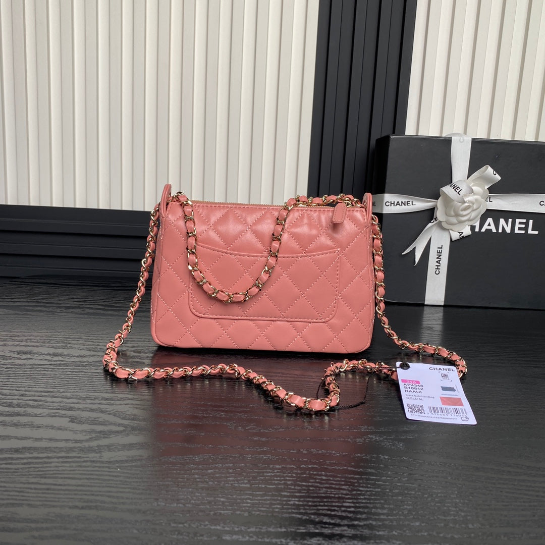 CC 25C Clutch With Strap 21cm Light Pink Calfskin mysite