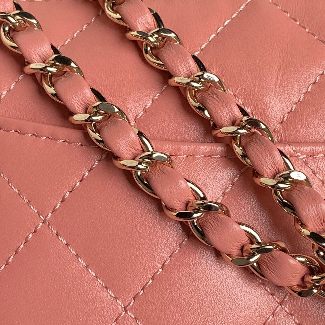 CC 25C Clutch With Strap 21cm Light Pink Calfskin mysite