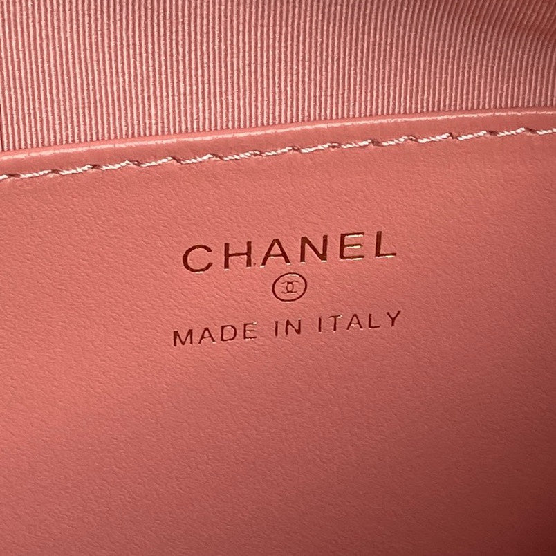 CC 25C Clutch With Strap 21cm Light Pink Calfskin mysite