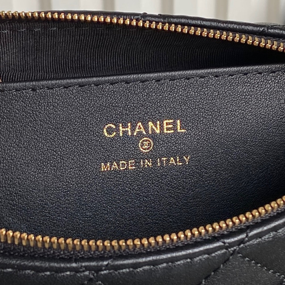 CC 25C Clutch With Strap 21cm Black Calfskin mysite