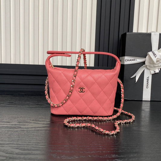 CC 25C Hobo Bag 21.5cm Top Handle Dark Pink Grained Calfskin mysite