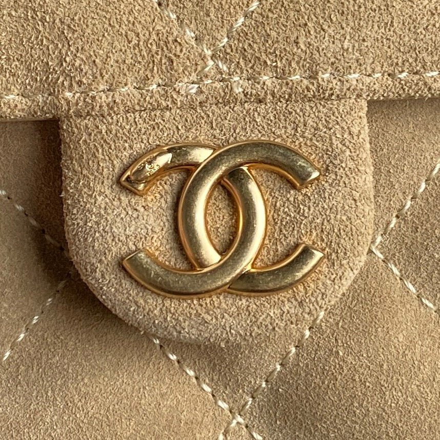 CC 25C Hobo Bag 40cm Beige Suede mysite