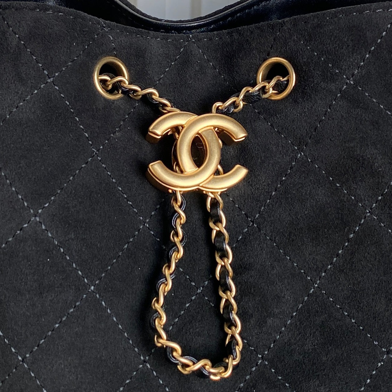 CC 25C Hobo Bag 40cm Black Suede mysite