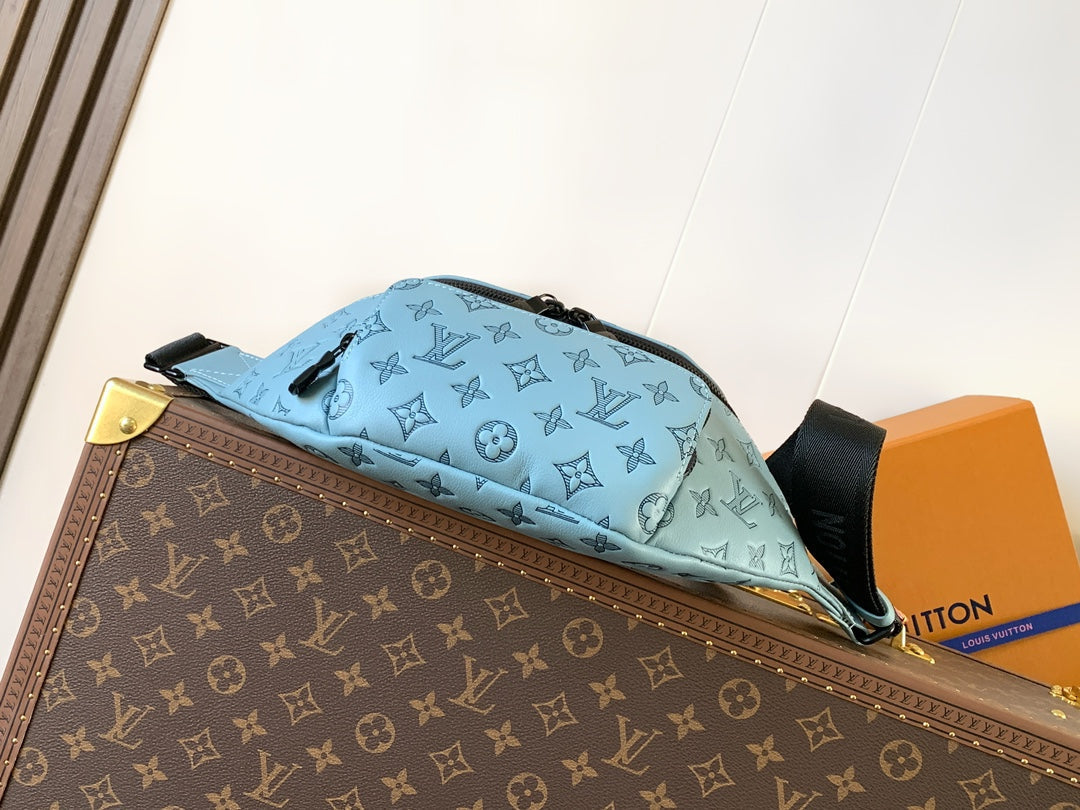 LV M14782 Rush Bumbag Light Blue Monogram Shadow Calfskin mysite