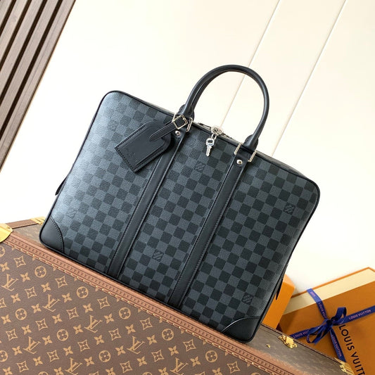 LV Porte-Documents Voyage Black Damier Graphite Canvas mysite
