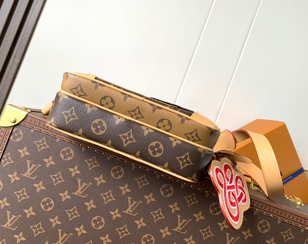 LV Nil Crossbody Bag 27.5cm Brown Monogram Reverse & Damier Canvas mysite