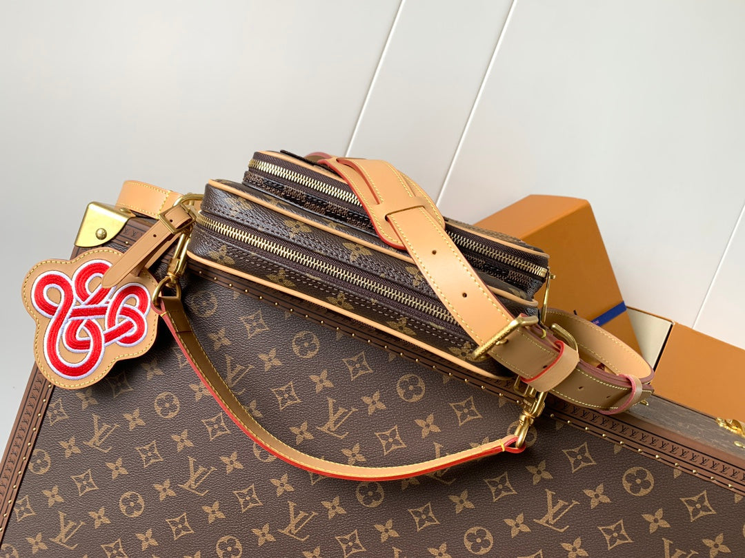 LV Nil Crossbody Bag 27.5cm Brown Monogram Reverse & Damier Canvas mysite
