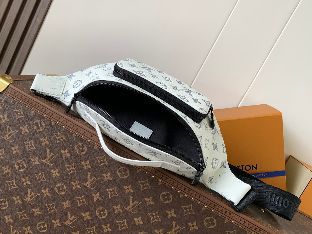 LV M25227 Rush Bumbag White Monogram Shadow Calfskin mysite