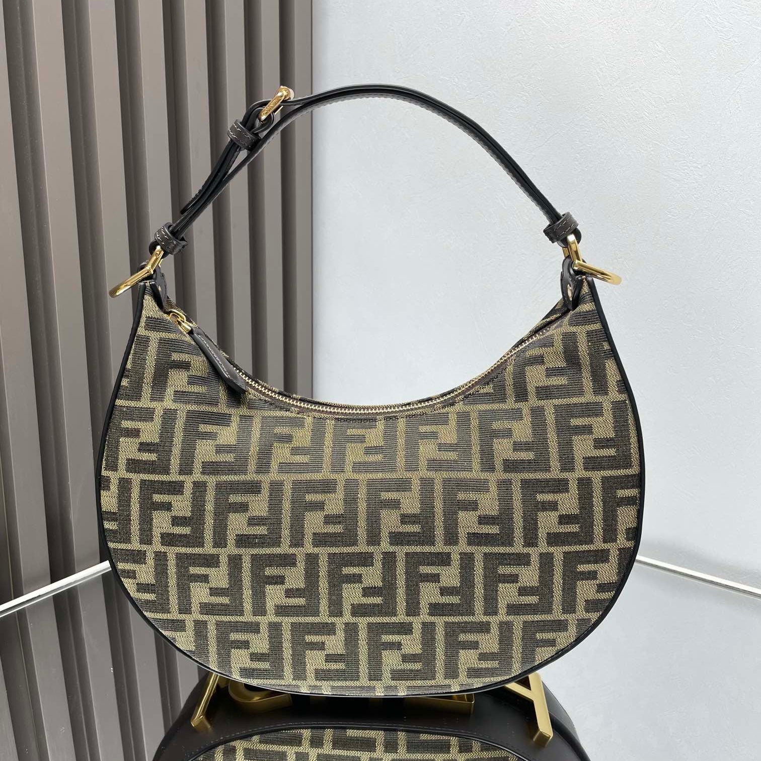 FENDIGRAPHY MEDIUM 29 IN GURKHA JACQUARD FABRIC FF MOTIF GOLD HARDWARE mysite