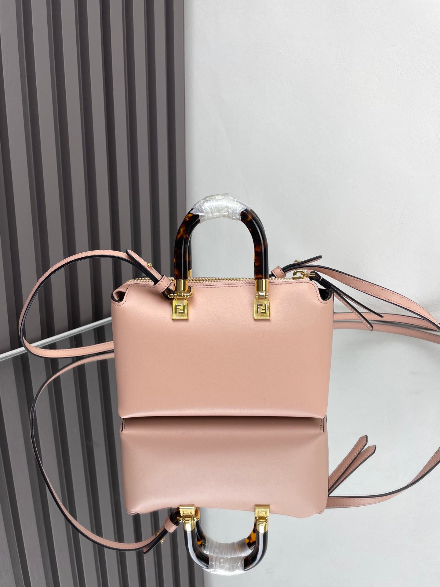 BY THE WAY MINI 18 IN ROSE FOG EMBOSSED CALFSKIN GOLD HARDWARE mysite