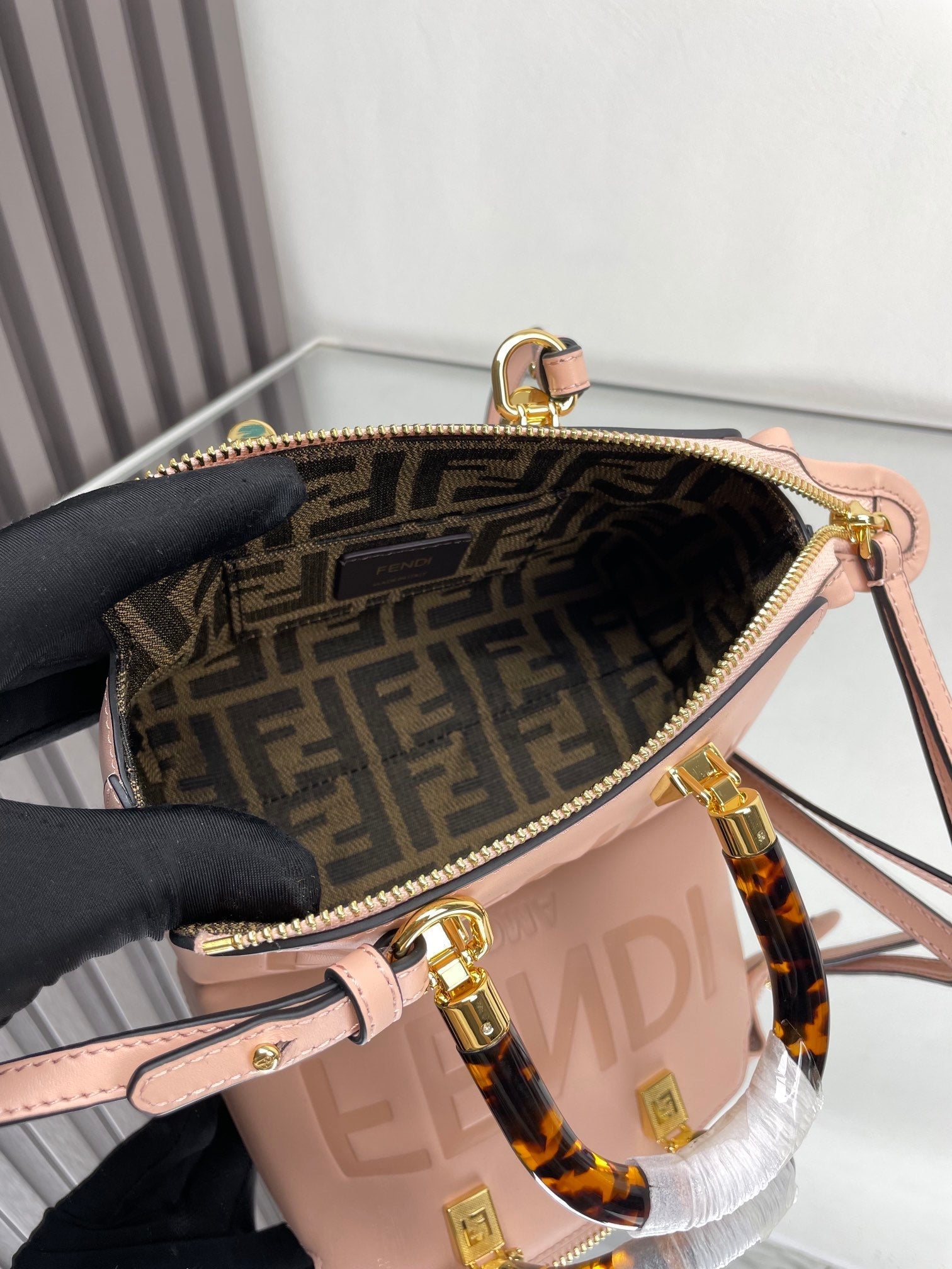 BY THE WAY MINI 18 IN ROSE FOG EMBOSSED CALFSKIN GOLD HARDWARE mysite