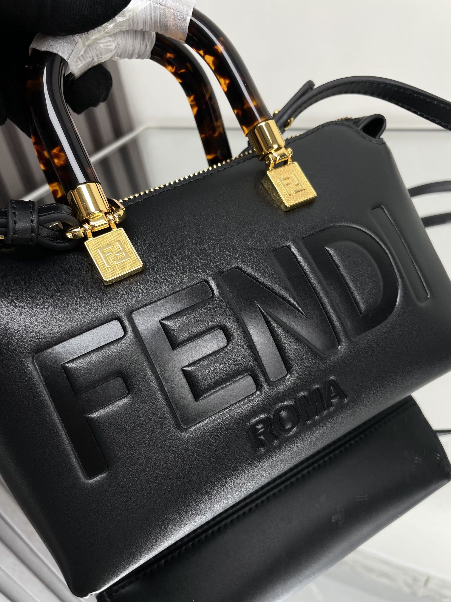 BY THE WAY MINI 18 IN BLACK EMBOSSED CALFSKIN GOLD HARDWARE mysite