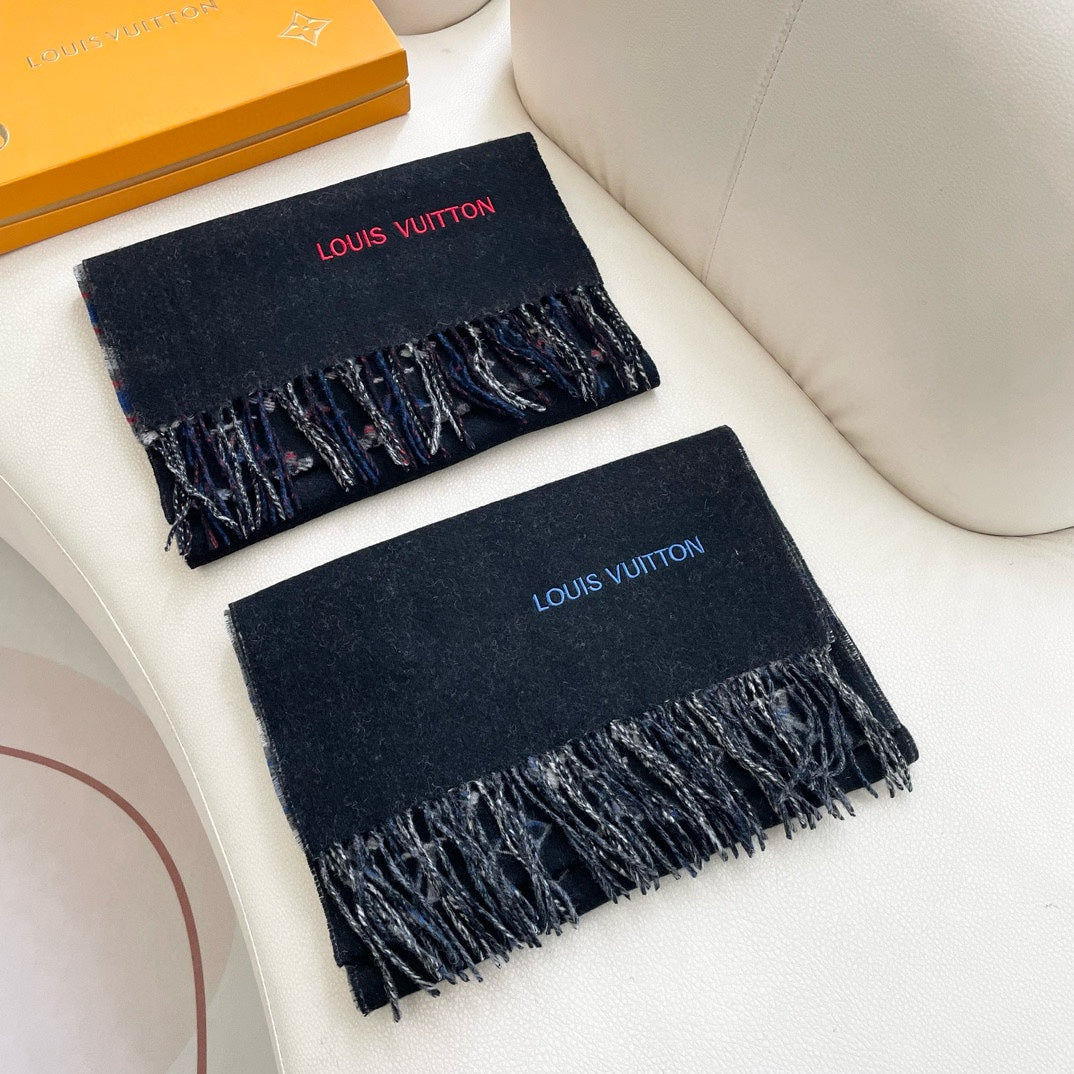 MONOGRAM GRADIENT TARTAN CITY SCARF 180 CM IN COLORFUL CASHMERE 391001 mysite