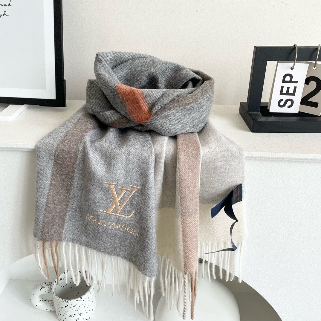 SCARF 180 CM IN DOVE GRAY CASHMERE 394702 mysite
