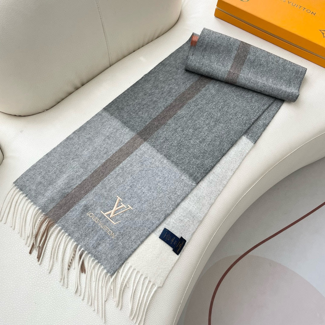 SCARF 180 CM IN DOVE GRAY CASHMERE 394702 mysite