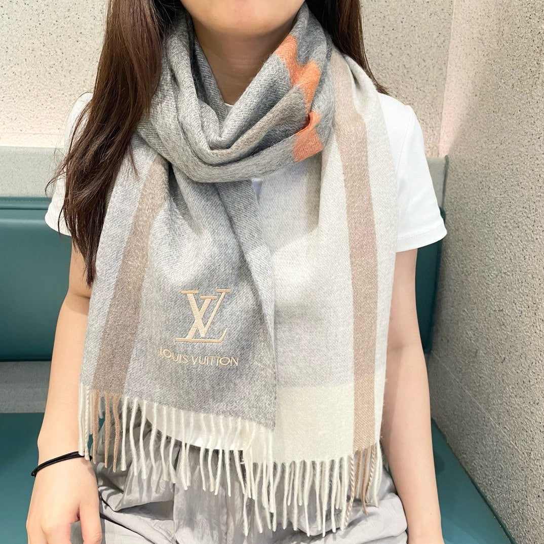 SCARF 180 CM IN DOVE GRAY CASHMERE 394702 mysite