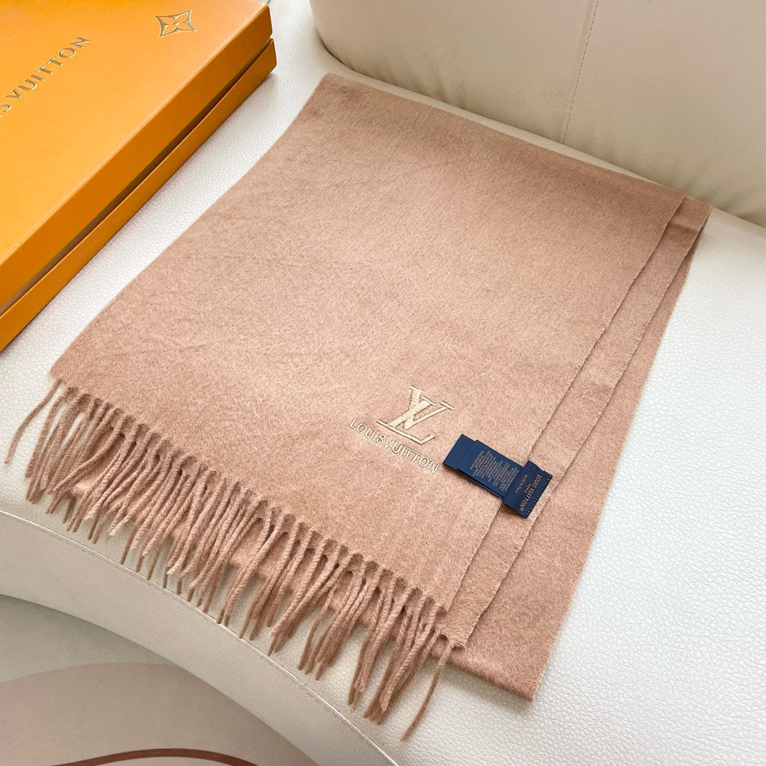 SCARF 180 CM IN SAND BROWN CASHMERE 396550 mysite