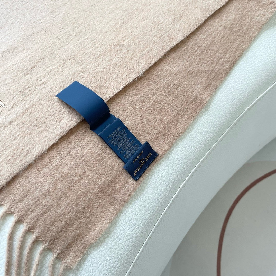 SCARF 180 CM IN SAND BROWN CASHMERE 396550 mysite