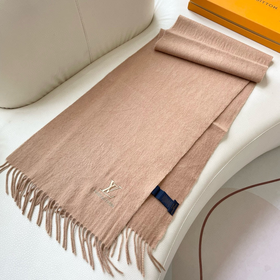 SCARF 180 CM IN SAND BROWN CASHMERE 396550 mysite
