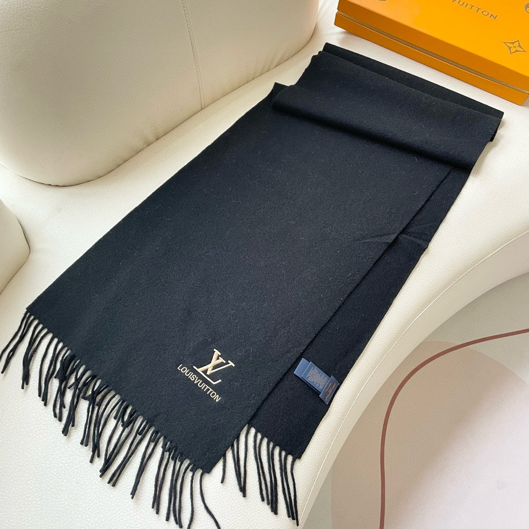 SCARF 180 CM IN BLACK CASHMERE 396551 mysite