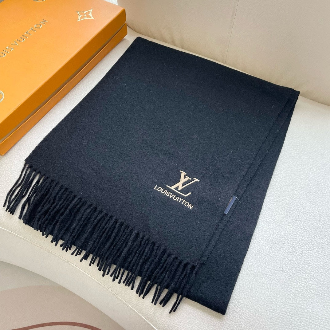 SCARF 180 CM IN BLACK CASHMERE 396551 mysite