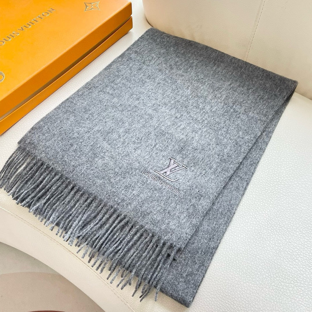 SCARF 180 CM IN SHADOW GRAY CASHMERE 396552 mysite