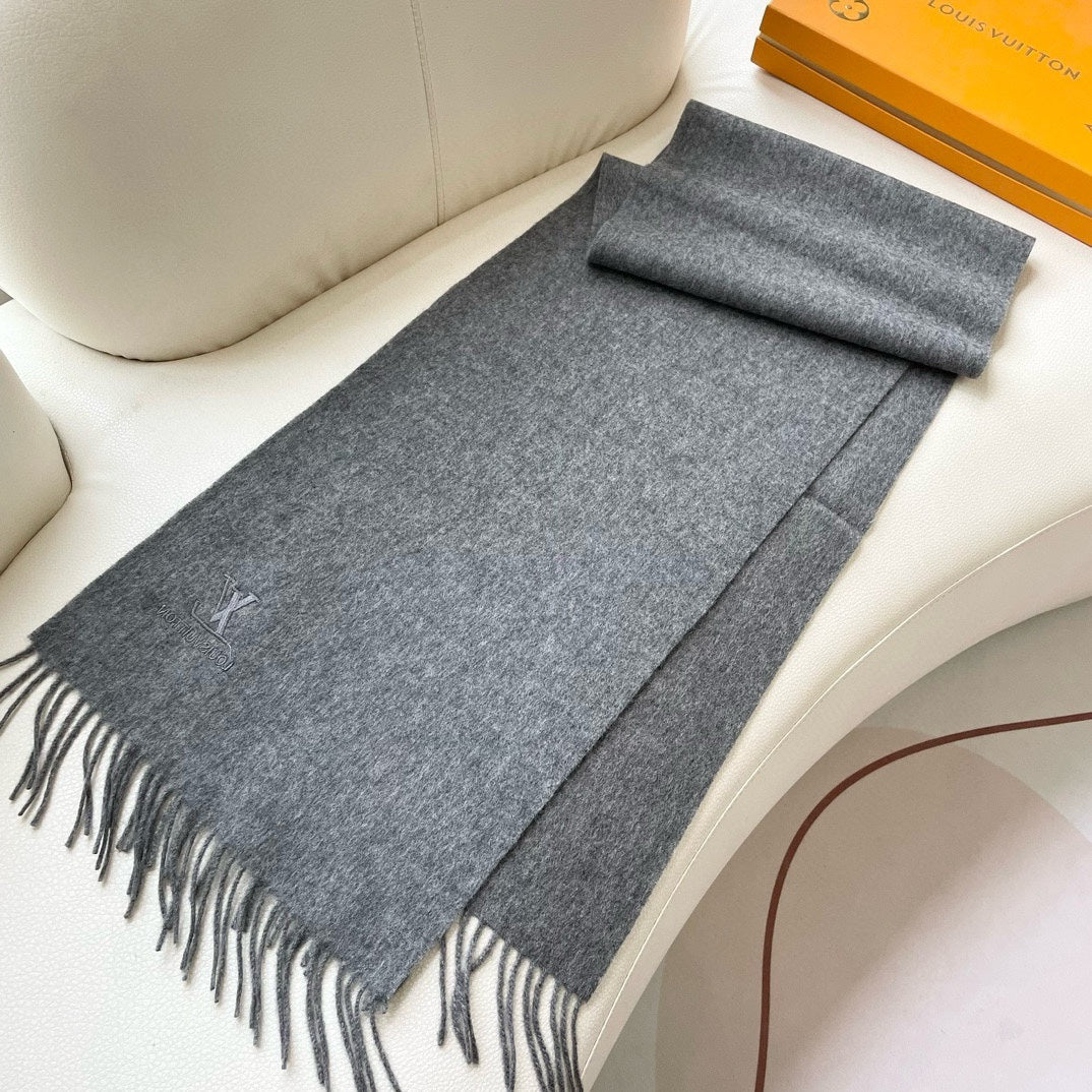 SCARF 180 CM IN SHADOW GRAY CASHMERE 396552 mysite