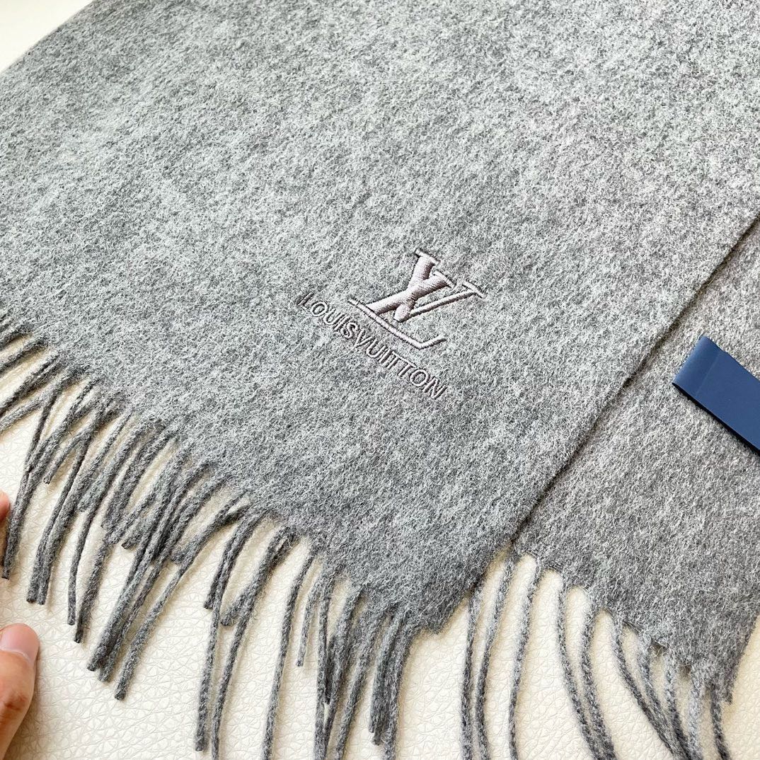 SCARF 180 CM IN SHADOW GRAY CASHMERE 396552 mysite