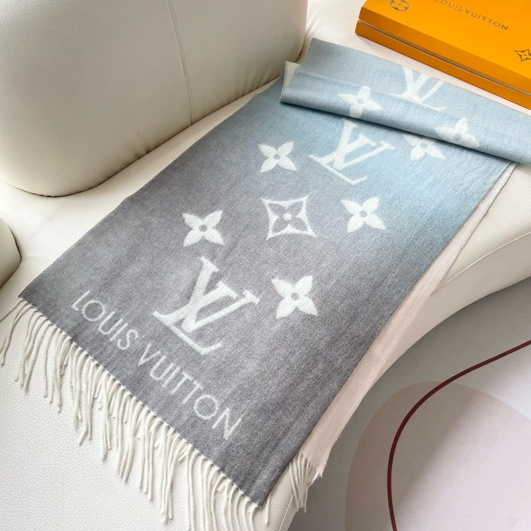 REYKJAVIK GRADIENT SCARF 220 CM IN COLORFUL CASHMERE 399734 mysite