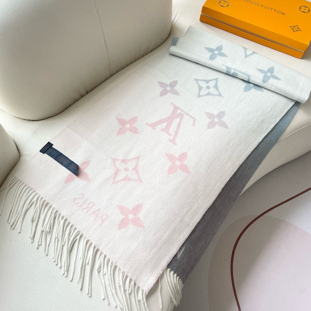 REYKJAVIK GRADIENT SCARF 220 CM IN COLORFUL CASHMERE 399734 mysite