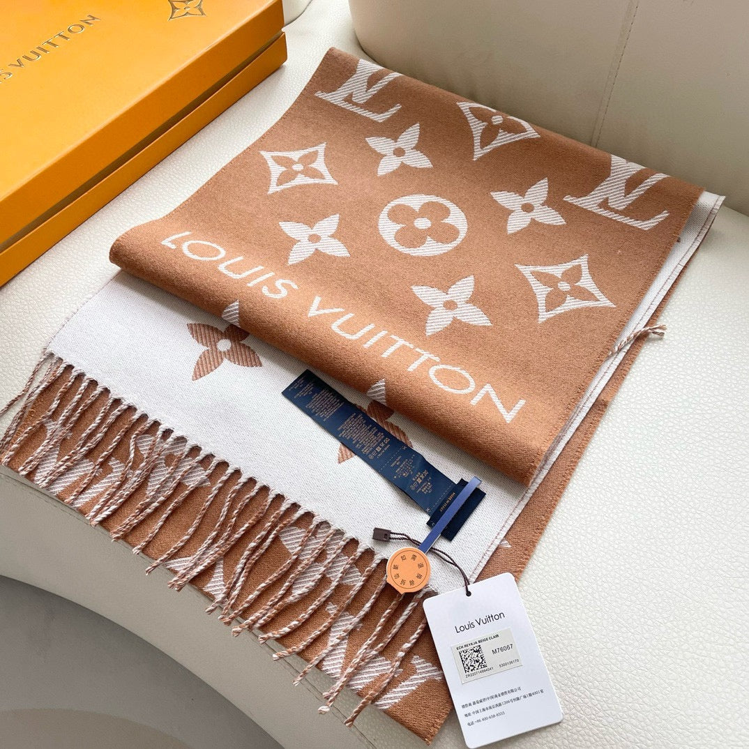 ESSENTIAL SCARF 186 CM IN COPPER BROWN WOOL 399777 mysite