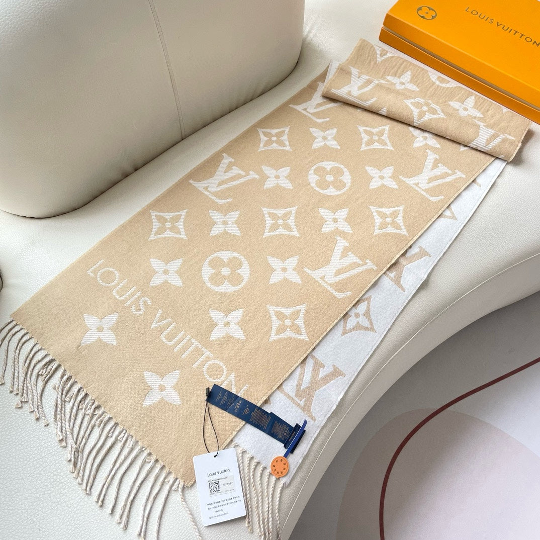 ESSENTIAL SCARF 186 CM IN CAMEL BEIGE WOOL 399775 mysite