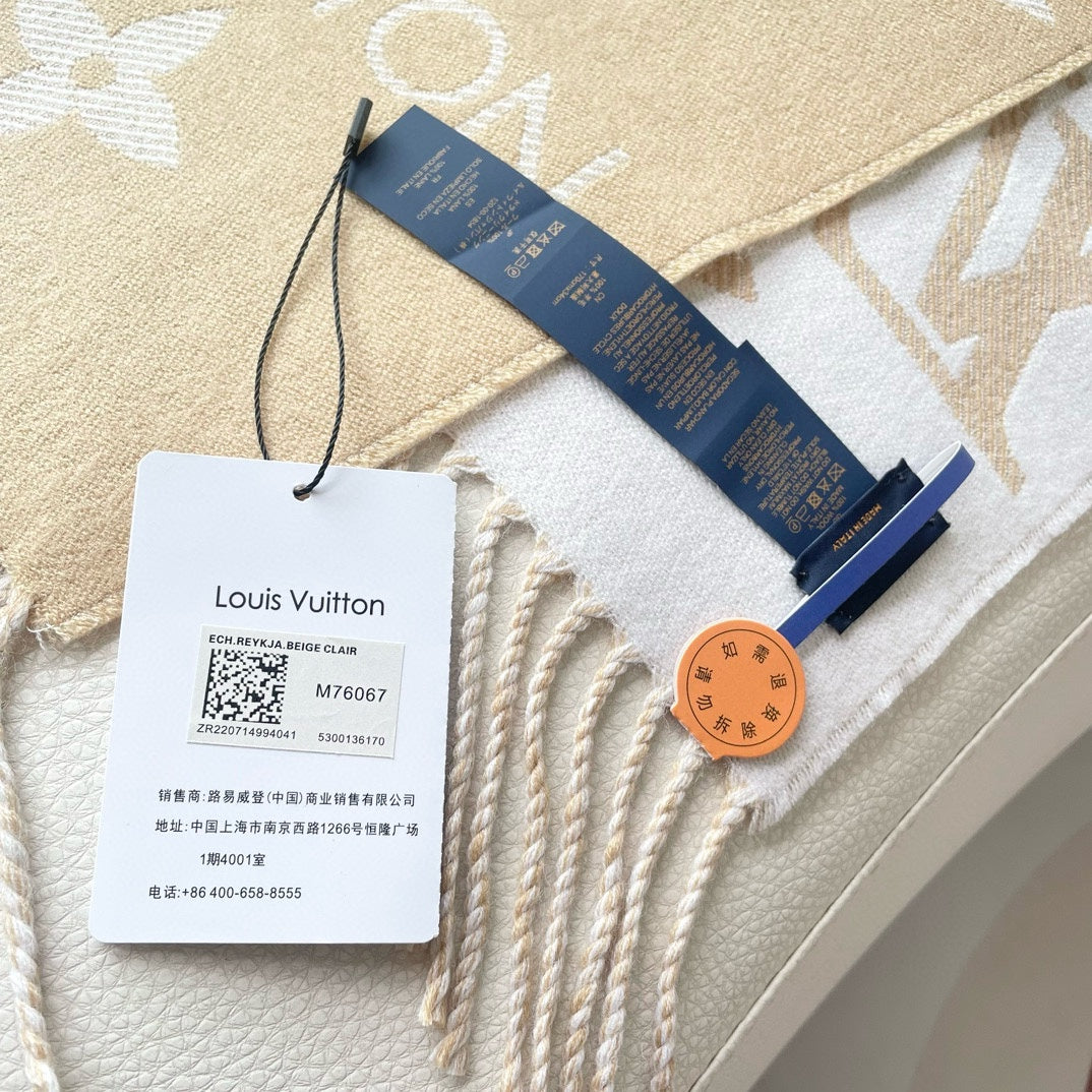 ESSENTIAL SCARF 186 CM IN CAMEL BEIGE WOOL 399775 mysite