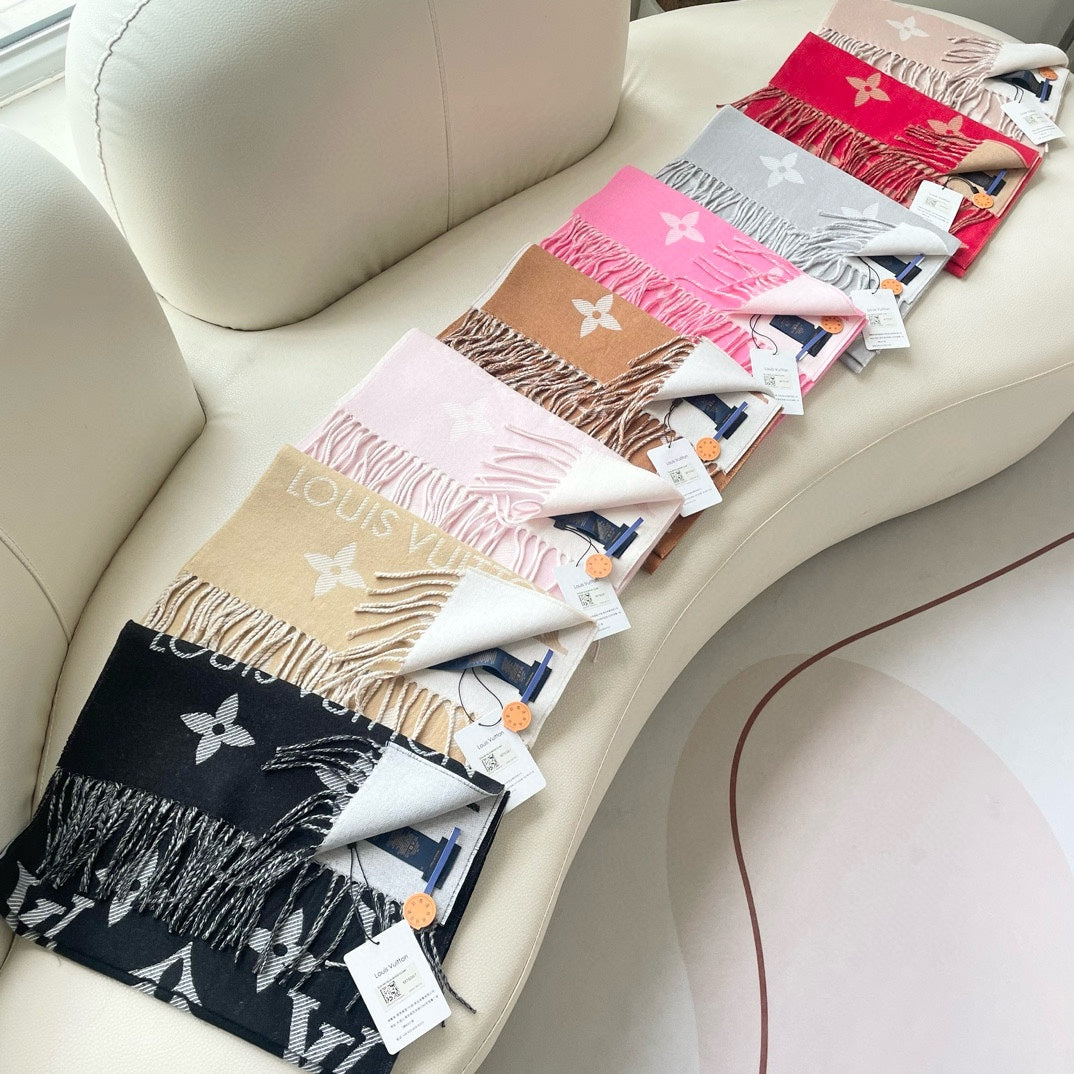 ESSENTIAL SCARF 186 CM IN BEIGE PINK WOOL 399779 mysite