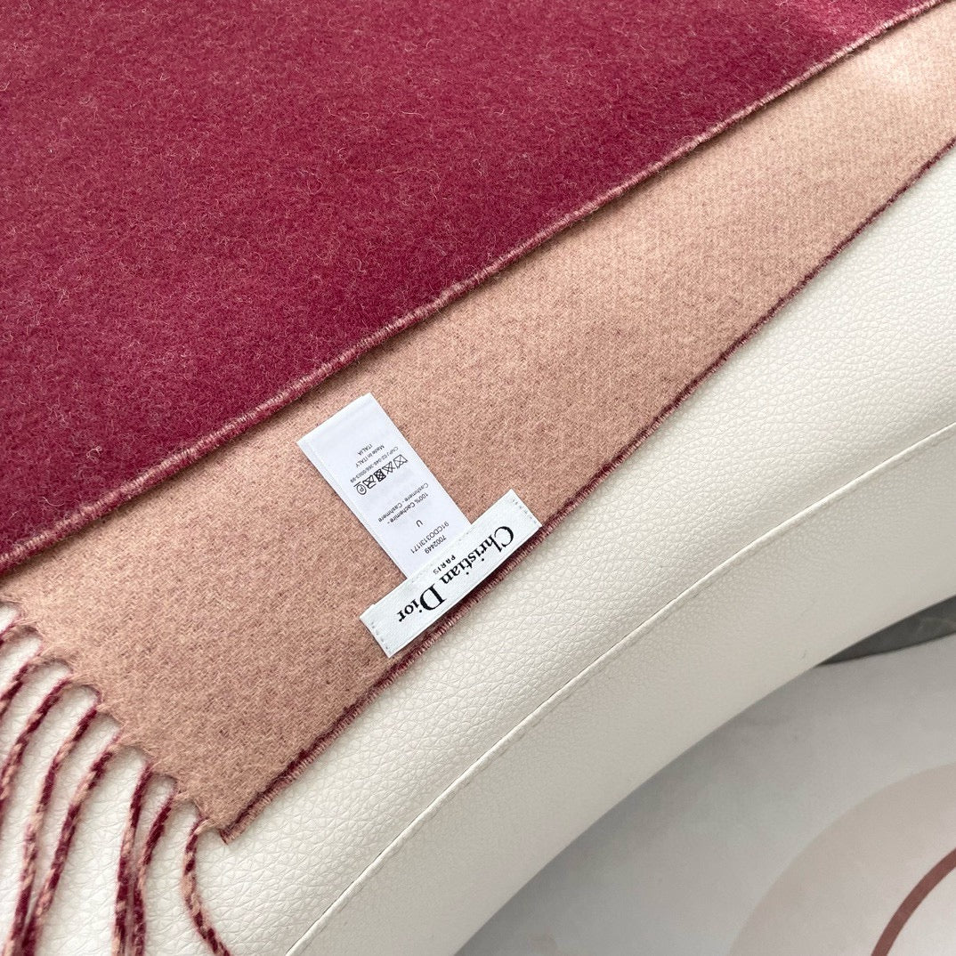 SCARF 180 CM CURRANT RED WOOL AND CASHMERE 407334 mysite