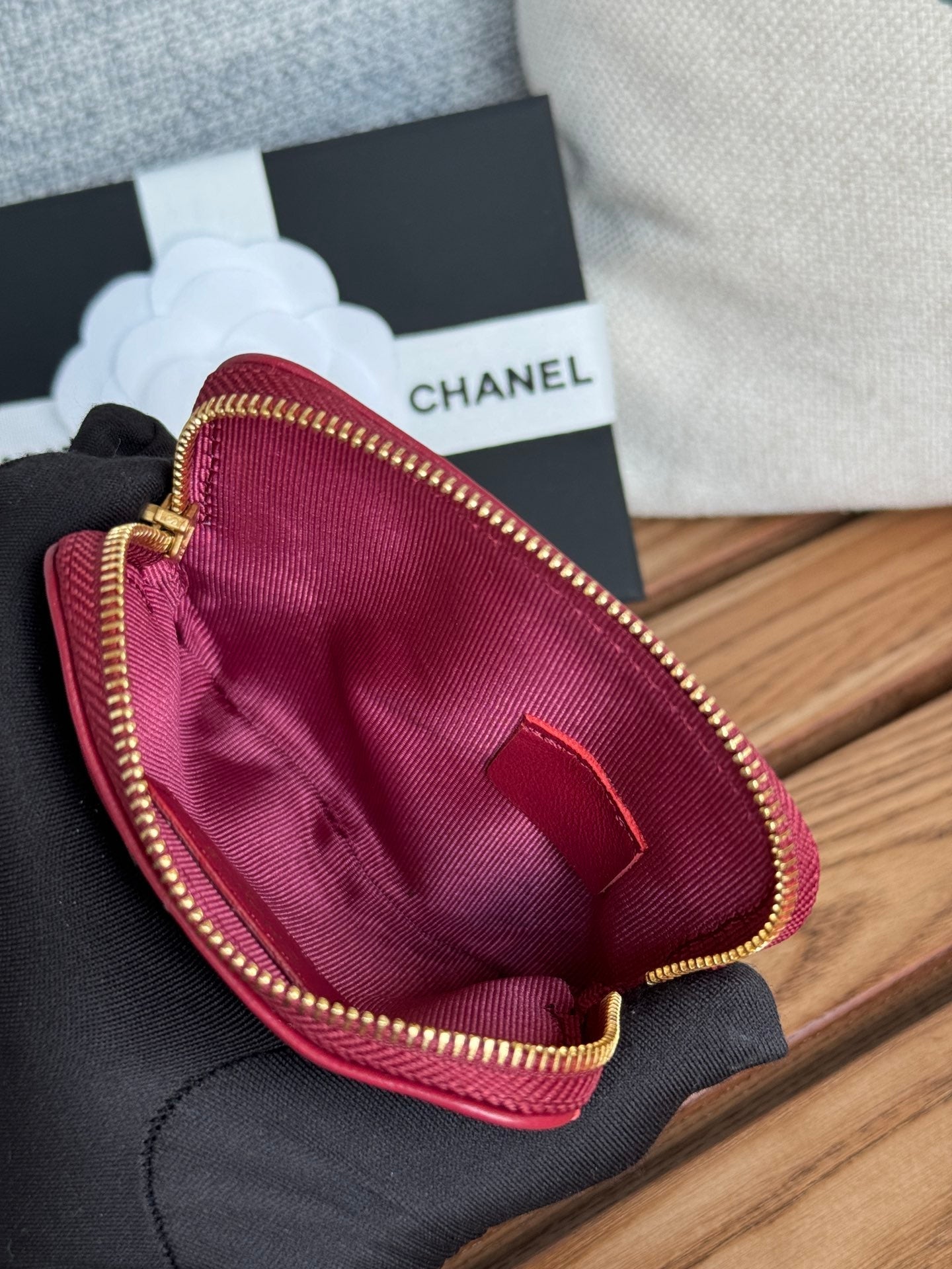 cc 19 zipped coin purse 11cm burgundy lambskin gold hardware mysite