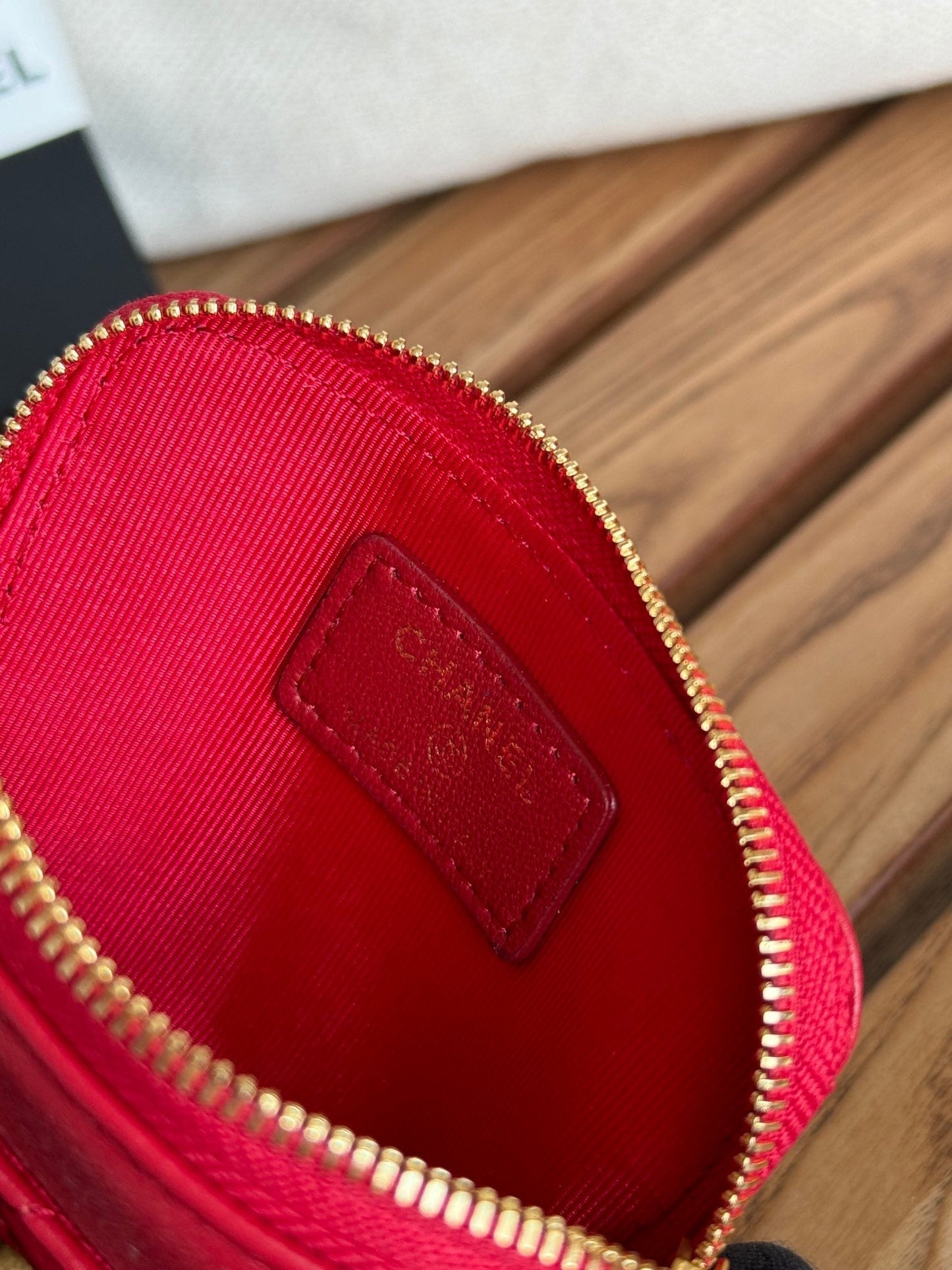 cc 19 zipped coin purse 11cm black lambskin gold hardware mysite