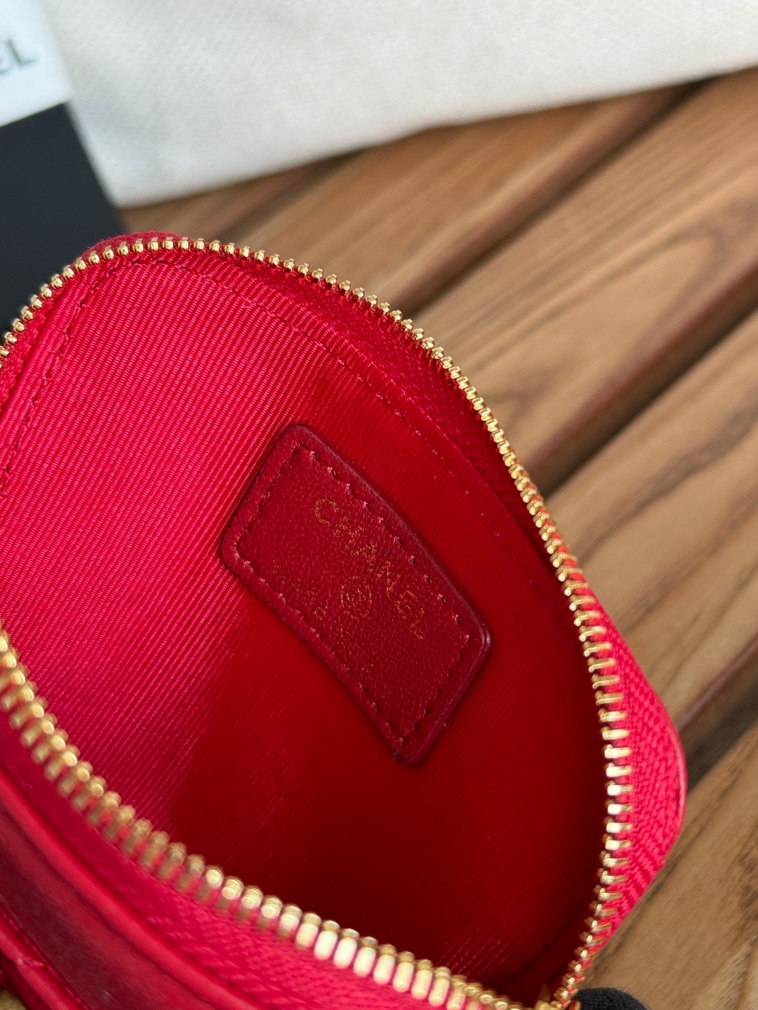 cc 19 zipped coin purse 11cm black lambskin gold hardware mysite