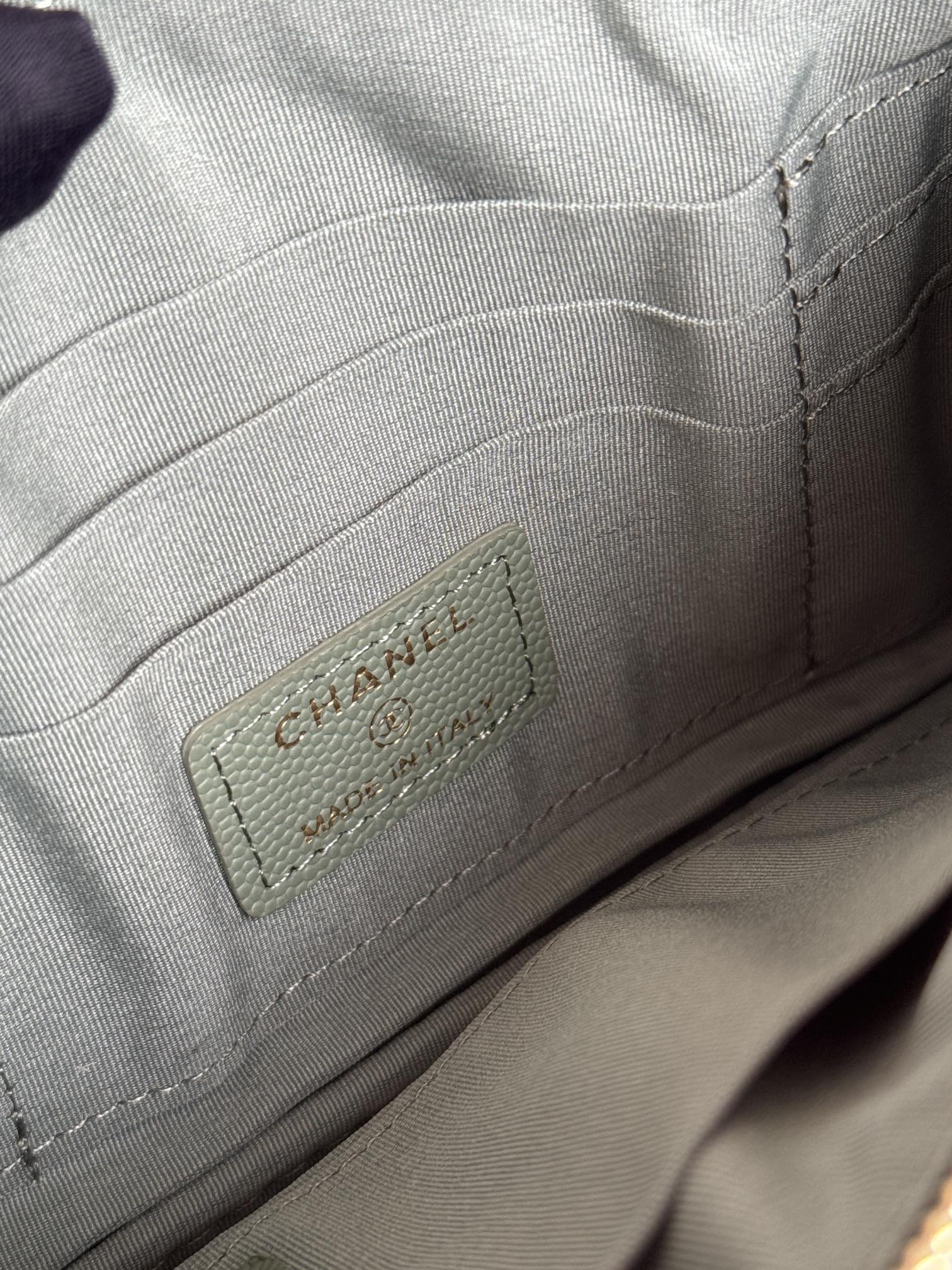 cc zipped wallet 20cm green quilted caviar gold hardware mysite